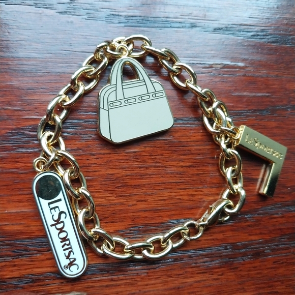 Vintage LeSportsac enamel charm bracelet - Picture 2 of 3